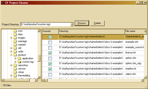 Screenshot of CF Project Cleaner